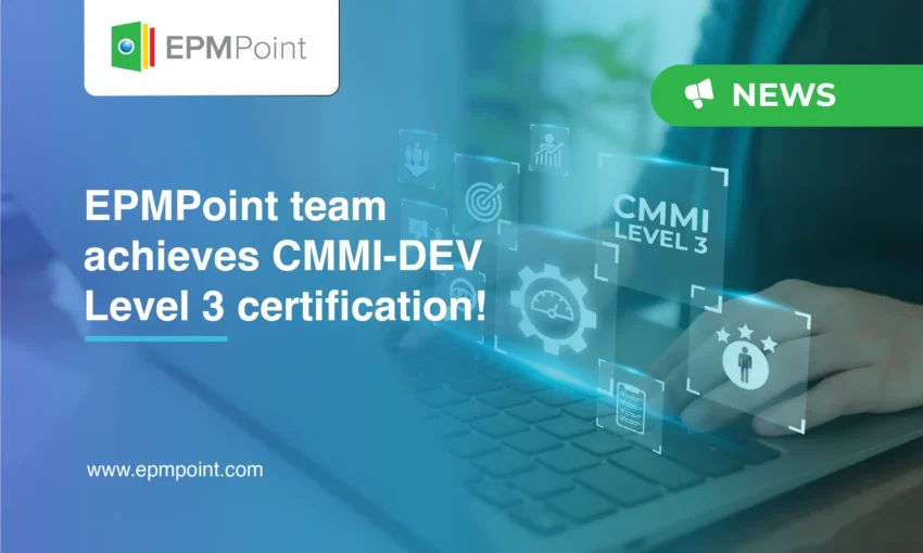 EPMPoint team achieves CMMI-DEV level certification